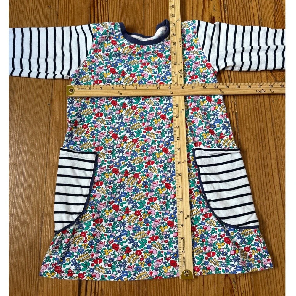 Zhongshan Baister Floral‎ Stripe Mixed Print Dress Kids Multicolor SIZE 6Y